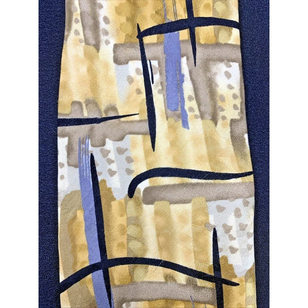 Vtg 1996 J GARCIA Silk Neck Tie Yellow New York NY Collection Fourteen Art Jerry